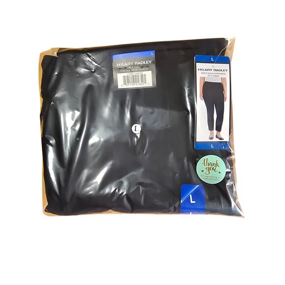 NWT Hilary Radley Womens Tummy Control Panel Pants Black Size Large 27" Inseam L - Picture 9 of 9